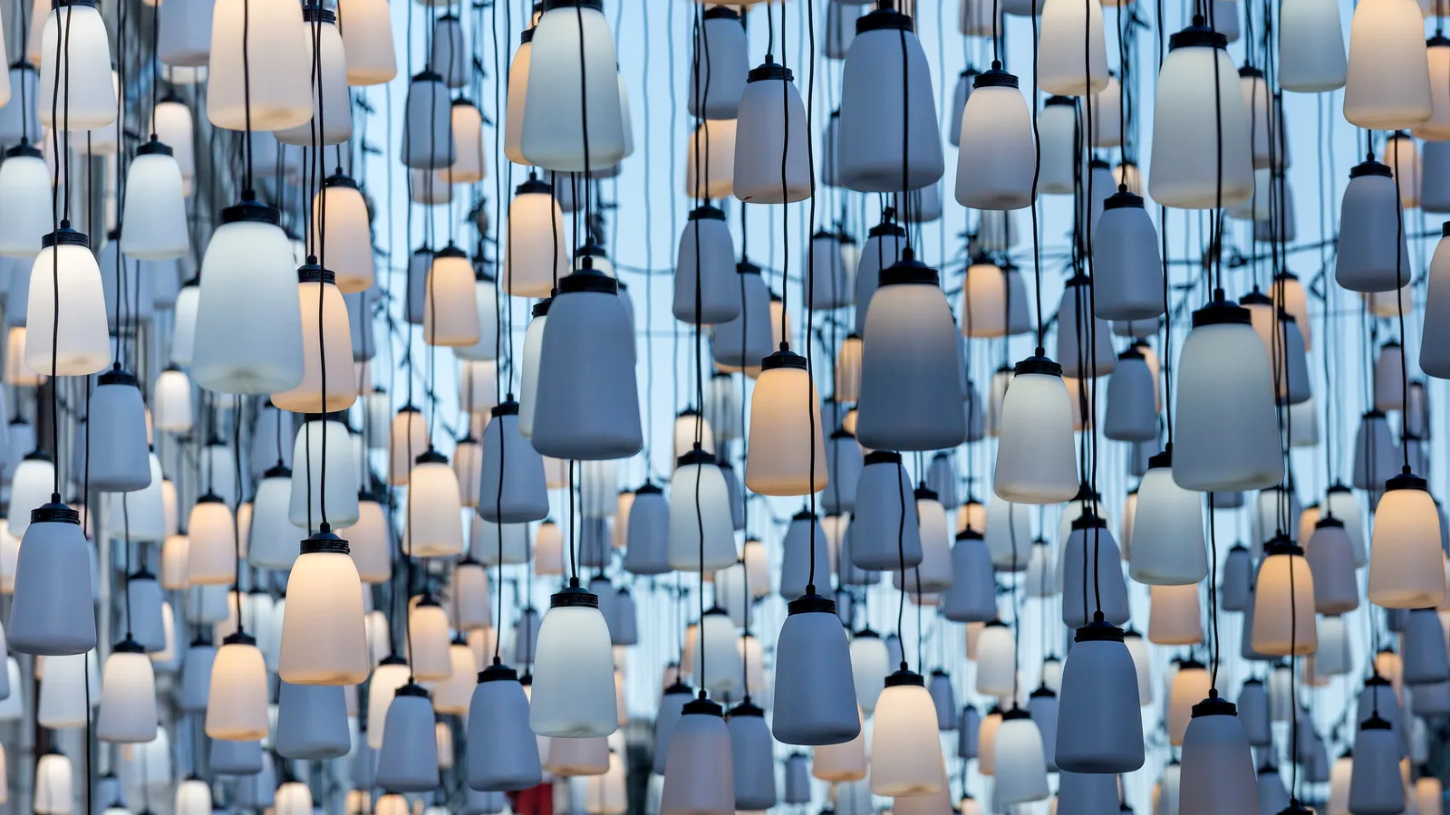 Sarah Sze Hangs 550 Glowing Screens Over Barclays Center's Front Door in Prospect Heights